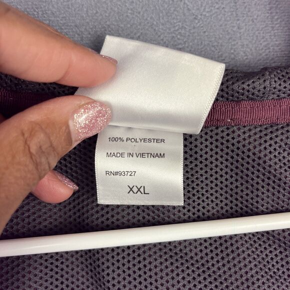 Bubba Gump Windbreaker Jacket Men's XXL Maroon Hooded Shrimp Co Forrest Gump - Picture 6 of 11